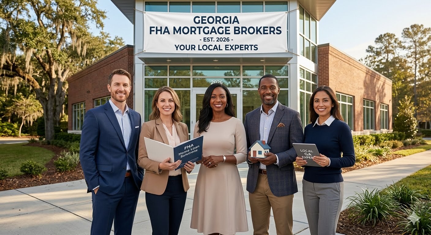 FHA mortgage brokers in Georgia helping homebuyers find affordable FHA home loans, compare mortgage rates, and secure financing with local lending experts in 2026.
