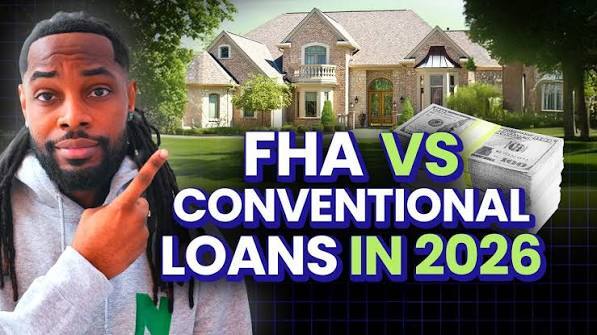 FHA vs Conventional Loan 2026 comparison showing key differences in credit score requirements, down payment options, mortgage insurance costs, and home financing benefits for homebuyers choosing the best mortgage loan.